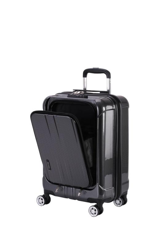 [アクタス] キャリーケース ジッパー フロントオープン 機内持ち込みサイズ 約35L 約3.2kg