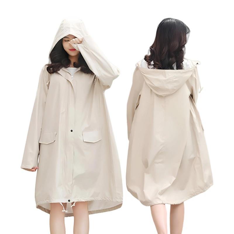 [Formemory] レインコート レディース おしゃれ レインウェア ポンチョ 雨合羽 女性用 カッパ 雨具 かっぱ レディース 通勤 通学 かわいい 撥水 防水 フード 自転車 バイク 梅雨 袋付き シルエッ