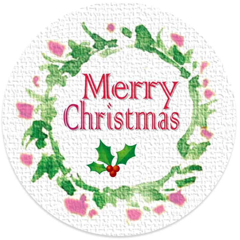 ギフトシール ラッピング 封印シール クリスマス MerryChristmas 直径3.2cm 100枚 日本製(3.0)