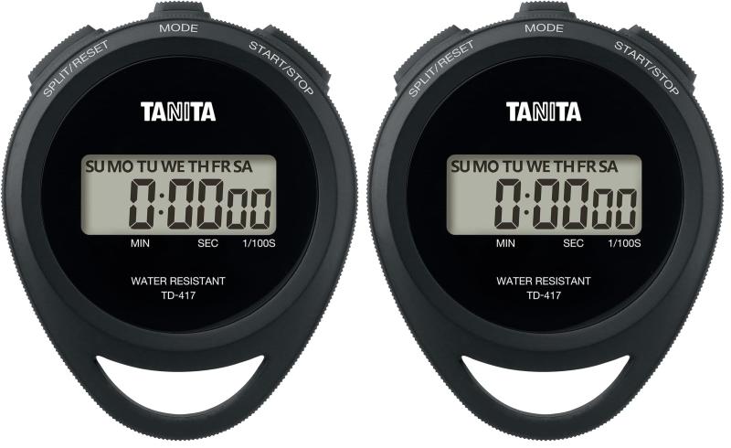 タニタ ストップウォッチ ブラック TD-417 BK 防滴