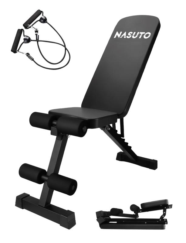 NASUTO トレーニングベンチ 多機能ダンベルベンチ 「角度多段階調節可能」折り畳み筋トレ 腹筋 広背筋 大胸筋 上腕二頭筋 コンパクト/収納便利