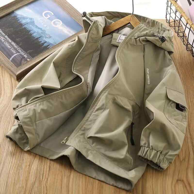 コート キッズ 男の子 秋冬 アウトドア 防風 上衣 軽量 撥水 ナイロン 伸縮性 吸湿速乾 ビッグシルエット 普段使い