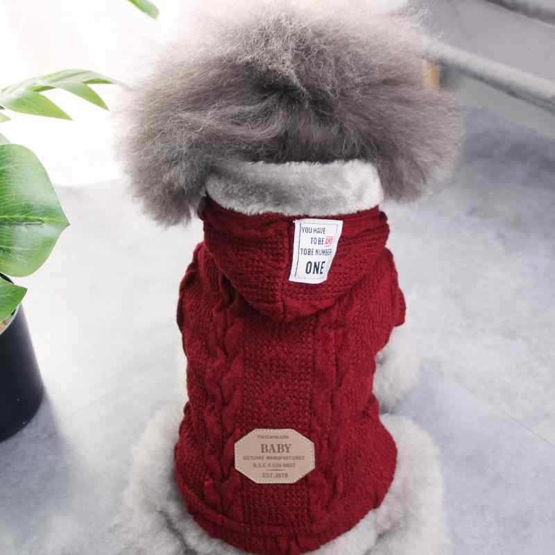 犬服 秋冬 小型犬 幼犬 比熊犬 ポメラニアン 三色 ニット セーター 保暖 厚手 綿 ペット用 軽量 伸縮性