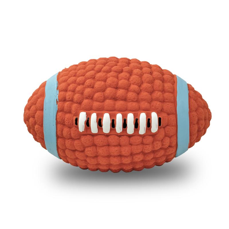 ボール 犬用 ラテックス 歯磨き 噛む 潔歯 音が出る インタラクティブ ラグビーボール サッカーボール 軽量 伸縮性 遊び用 室内用