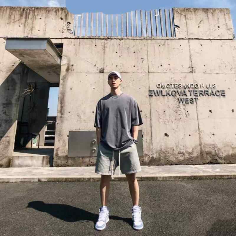 スポーツウェアセット メンズ 夏 レジャー 普段使い 軽量 コットン 半袖Tシャツ ショートパンツ 五分丈パンツ 無地 吸湿速乾