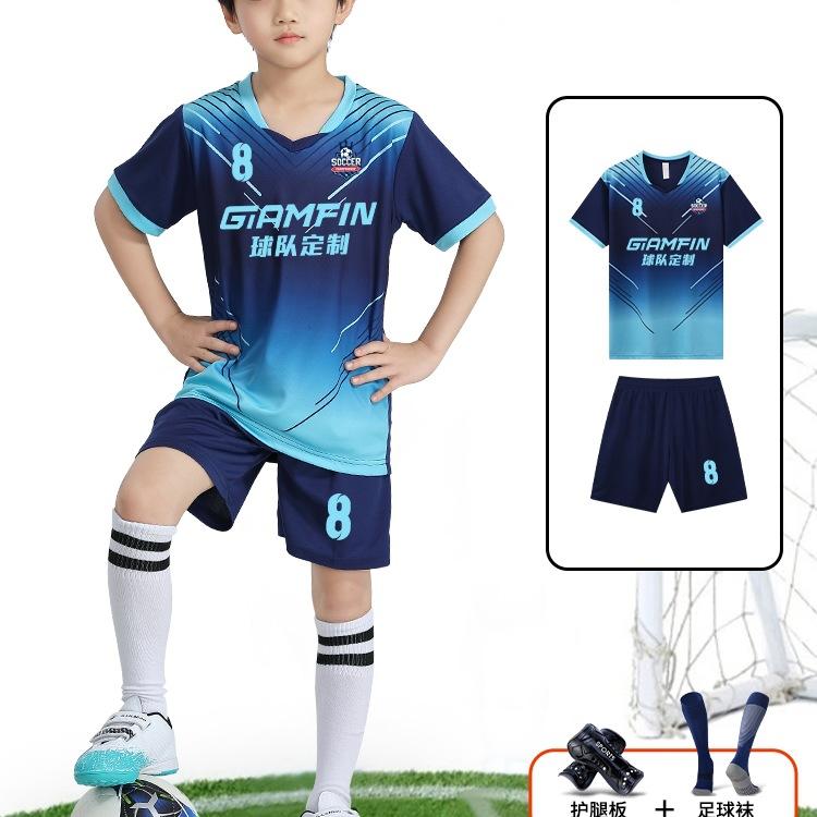 サッカーウェア セット キッズ 男女 小学生 試合用 トレーニング用 チームユニフォーム 吸湿速乾 軽量 ポリエステル