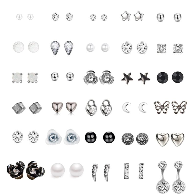 Umiwe ピアス セット 30ペア サージカルステンレス ピアス レディース 人気 金属アレルギー対応 おしゃれ 可愛い 韓国 ピアス 女性 アクセサリー 誕生日 結婚式 記念 クリスマス バレンタイン