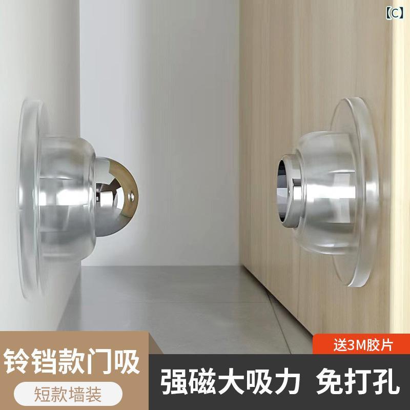 loeufのドアストッパー 穴あけ不要 吸着式 シリコンゴム 衝突防止 ドアガード トイレドア用 柔軟素材 室内保護 簡単取り付け 壁面保護｜アングル3