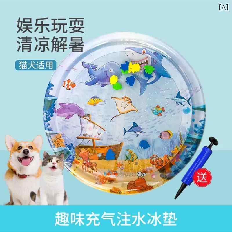 loeufのペット用 冷却マット 水充填 充気式 大型 猫 犬対応 夏用 クーリングパッド 接触冷感 軽量 室内用 屋外用 耐久性 滑り止め加工｜アングル2