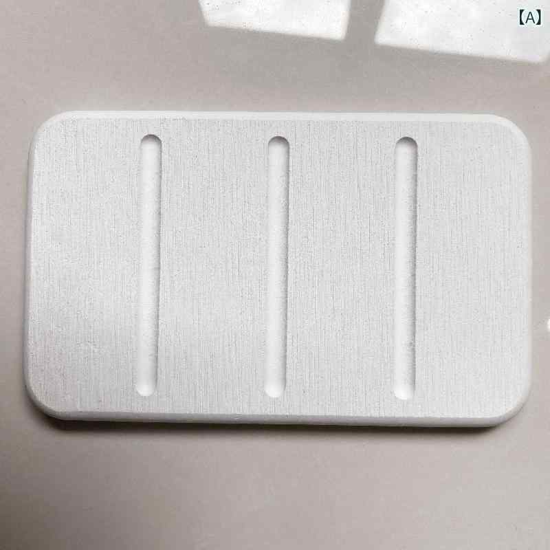Other - 浴室用品 珪藻土 マット 即時乾燥 排水 カップ パッド 吸水 石鹸 入れ トレイ 石盤 カウンター 軽量 吸水速乾 自然素材 高級感