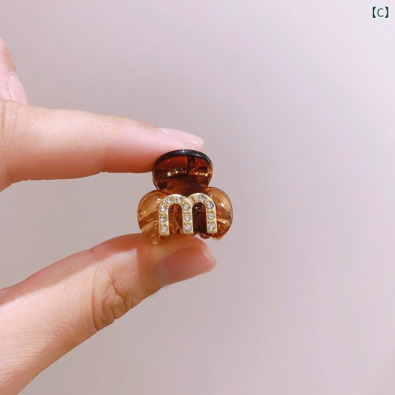 レディース ヘアクリップ 小サイズ サイドタイプ 前髪用 高級感 ヘッドアクセサリ...