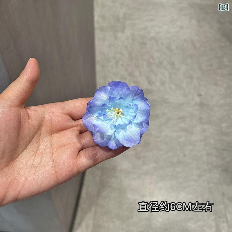 レディース ヘアクリップ 桜 ピンク グラデーション 春 模擬花 サイド 写真映え か...