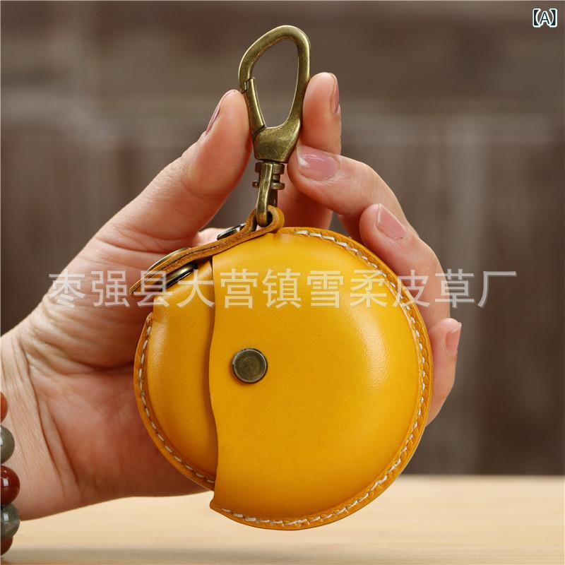 小銭入れ 収納袋 ハンドメイド 牛革 ヴィンテージ イヤホン線収納 小物入れ コンパクト