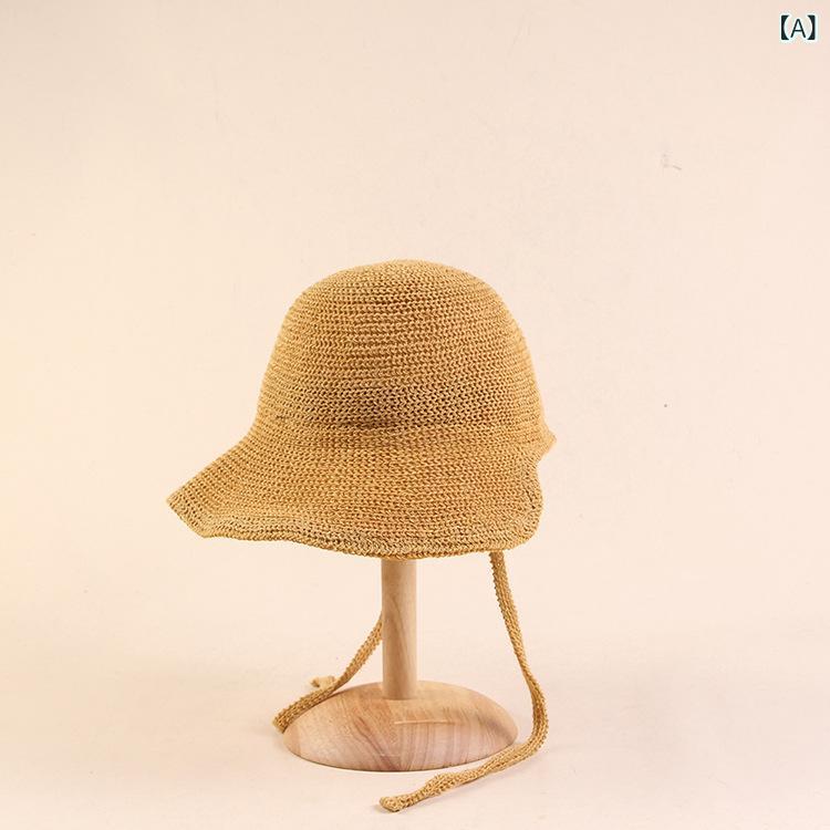 Rakuten - バケットハット レディース アウトドア 遮陽 多色 春秋 風 芸術的 UVカット 軽量 吸湿速乾 接触冷感 高級感 下顎バンド付き