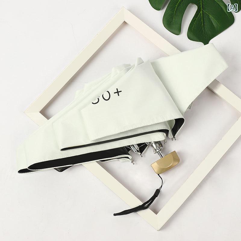 Unisex - 折りたたみ傘 レディース ミニ ポケット 晴雨両用 日焼け防止 紫外線対策 シンプル かわいい 通勤用 普段使い サマー