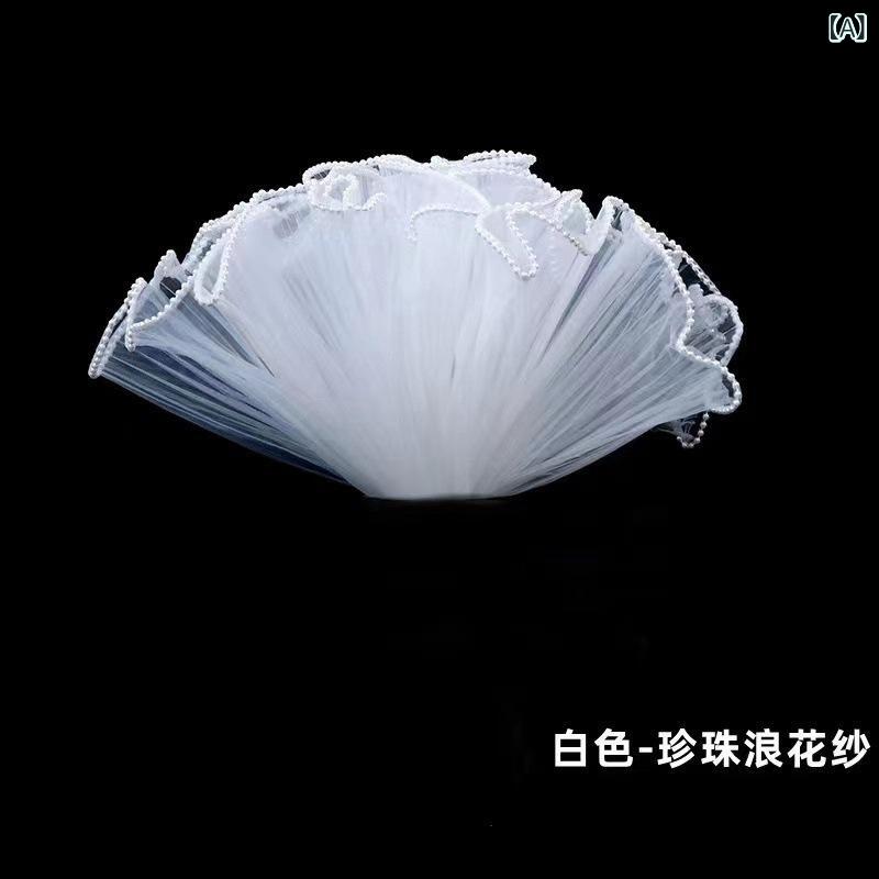 乐天商城 - 花束 バレンタイン 波浪 サテン プリーツ ネット サテン 15cm 資材 生花 包装 イベント用品 高級感 伸縮性 吸湿速乾