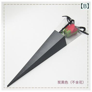 loeufのバラ 花束 ギフトボックス 永生花 生花 包装ボックス 赤 ピンク ロマンチック プレゼント用 冬 高級感｜アングル2