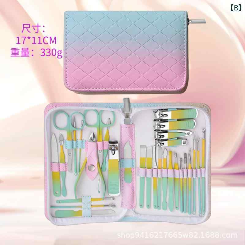 loeufのネイルケアツールセット ステンレス製 指甲切り ネイルニッパー 爪切り器具 プロフェッショナル用 自宅ケア 軽量コンパクト 30ピース｜アングル2