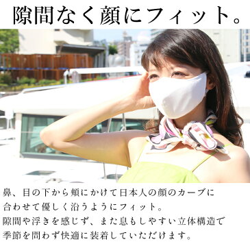 マスク 在庫あり 日本製 洗える UV 白 布UVガードマスク 男女兼用花粉 飛沫感染防止 立体 男性 女性 大人用 繰り返し 使える立体 ノーズワイヤー ウィルス 紫外線対策 サイズ調整