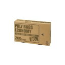 オルディ ポリバッグエコノミー BOX 90L 200枚入 厚さ0.035mm 白半透明 PBE-W90-200 ごみ袋
