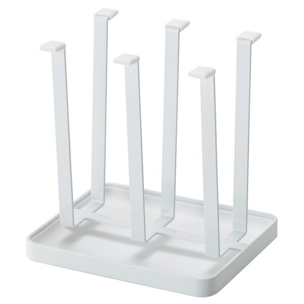 グラススタンド　タワー　スリム　ホワイト　2847 山崎実業