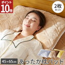 【GWセール開催中!エントリーでポイント10倍】 枕パッド 2枚セット まくらパッド あったか オールシーズン 静電気防止加工 吸湿発熱 おしゃれ フランネル ...