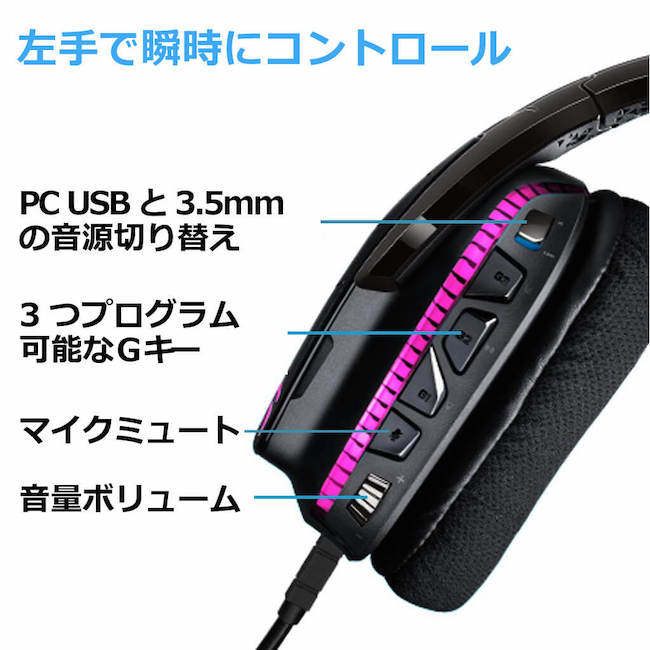 楽天市場 Logicool G ゲーミングヘッドセット 有線 G633s 7 1ch Dolby 3 5mm Usb Lightsync ノイズキャンセリング 単一性 折り畳み式マイク Pc Ps5 Ps4 Switch Xbox スマホ 国内正規品 2年間無償保証 ロジクール 公式ストア みんなのレビュー 口コミ