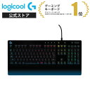 Logicool G ゲーミングキーボード 有線 G213r パームレスト 日本語配列 メンブレン キーボード 静音 LIGHTSYNC RGB 国内正規品 2年間無償保証