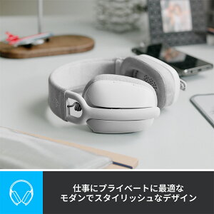 ロジクール ワイヤレスヘッドフォン ZONE VIBE 100 Bluetooth ノイズキャンセリングマイク 185g 軽量 ウェブ会議 Windows Mac 無線 ヘッドセット Zonev100GR Zonev100OW Zonev100RO 国内正規品 1年間無償保証