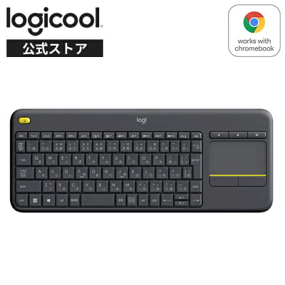 ロジクール ワイヤレス タッチキーボード K400pBK windows android chrome 無線 キーボード 国内正規品 2年間無償保証 - Image 1