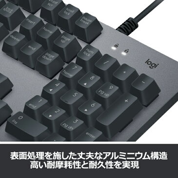 ロジクール メカニカルキーボード K840 108フルキー ROMER-G 26キー ロールオーバー アルミニウム キーボード USB 有線 国内正規品 2年間無償保証