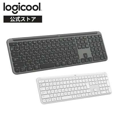 ロジクール SIGNATURE SLIM K950 ワイヤレス キーボード 薄型 静かなタイピング Bluetooth Logi Bolt 無線 Easy-Switch Windows Mac Chrome Android K950GR K950OW 国内正規品 2年間無償保証 - Image 1