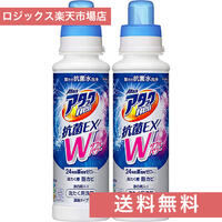 アタックNeo抗菌EX Wパワー 洗濯洗剤 本体400g 2本セット 液体 リフレッシュアクア 濃縮 高効率 抗菌 生乾き臭 汗臭 くつ下臭 防カビ 蛍光剤無配合