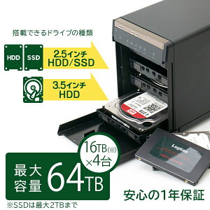 ロジテックHDDケース3.5インチ2.5インチSSD(ハードディスクケース)4BAY外付RAID機能なしUSB3.2(Gen2)【LHR-4BNHEUC】