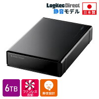 ロジテック外付けハードディスク6TBテレビ録画HDD外付け3.5インチUSB3.2(Gen1)静音モデル日本製ファンレス冷却TVWin11MacPS4/PS4Pro/PS5対応のポイント対象リンク