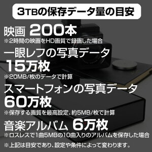 ロジテック外付けHDD外付けハードディスク3TBUSB3.1(Gen1)/USB3.0国産テレビ録画4K録画省エネ静音ハードディスクTV3.5インチPS4/PS4Pro対応【LHD-ENA030U3WS】
