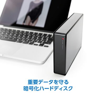 ロジテック ハードウェア暗号化セキュリティ機能（ASE256bit）搭載 外付けハードディスク HDD 2TB Mac用 3.5インチ USB3.1(Gen1) / USB3.0 国産 省エネ静音 【LHD-EN20U3BSM】