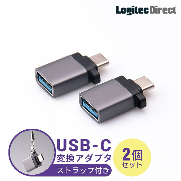 【メール便送料無料】Logitec USB Type-C 変換アダプタ2個セット 【CN-USBAC/ST-2P】ロジテックダイレクト限定