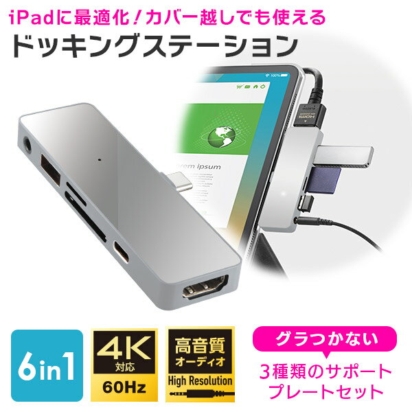 iPad 用 USB Type C ポータブル ドッキングステーション iPhone 15 HDMI ハブ タイプC Type A USB 3.2 Gen 1 変換ア…