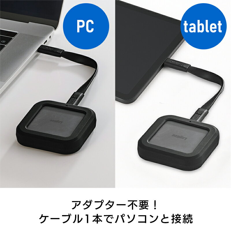 40Gbps USB4対応 SSD 外付け 1TB Type-C R:3,000MB/s W:2,700MB/s PS5 / PS5 Pro 動作確認済 USB4(Gen3x2) ポータブル LMD-PBW010U4CBK new - Image 3
