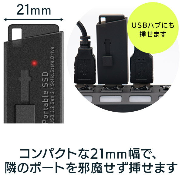 LogitecSSD外付け1.0TBUSB3.2Gen2転送速度5GbpsPS5/PS4動作確認済USBメモリサイズ日本製ブラック【LMD-SPB100U3BK】fssgpt