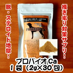 プロバイオCa 顆粒1袋（2g×30包）●犬猫用サプリメント●コンビニ受け取り不可●単品クリックポスト発送★| 犬 サプリ サプリメント ペット用品 犬用品 ペット用サプリメント 猫 猫用品 健康サプリ ドッグ キャット ペットケア 健康維持 無添加 腸内環境 ペットグッズ