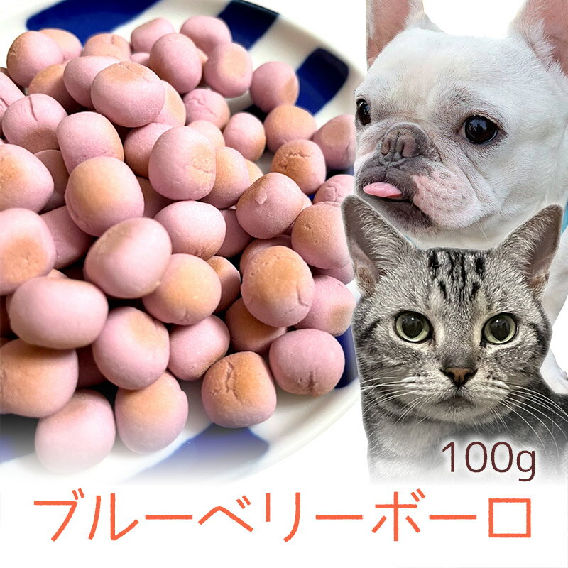 ボーロ（ペット用） おやつ 無添加 国産 ブルーベリーボーロ 100g ロゴスペット 天然 犬用 猫用 猫 犬猫用 柔らかい やわらかい トリーツ オーガニック