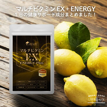 マルチビタミンEX ビタミン ミネラル サプリ 1袋 180粒 約3ヶ月分 ビタミンD ビタミンC ローヤルゼリー マルチビタミン サプリメント マルチミネラル クラチャイダム 亜鉛 高麗人参 マカ にんにく ロハスタイル LOHAStyle