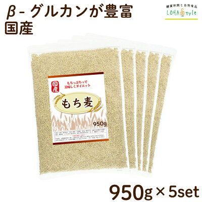 もち麦国産4750g(950g×5袋)モチプリで美味しく健康生活LOHAStyle