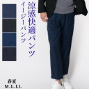 【クーポン配布中】イージーパンツ メンズ 春夏 涼感 涼しい ウエストゴム スラックス 楽らくパンツ ワンタック ウォッシャブル シニア 紳士 送料無料 メール便 贈り物 父の日 50代 60代 70代 80代 シニアファッション