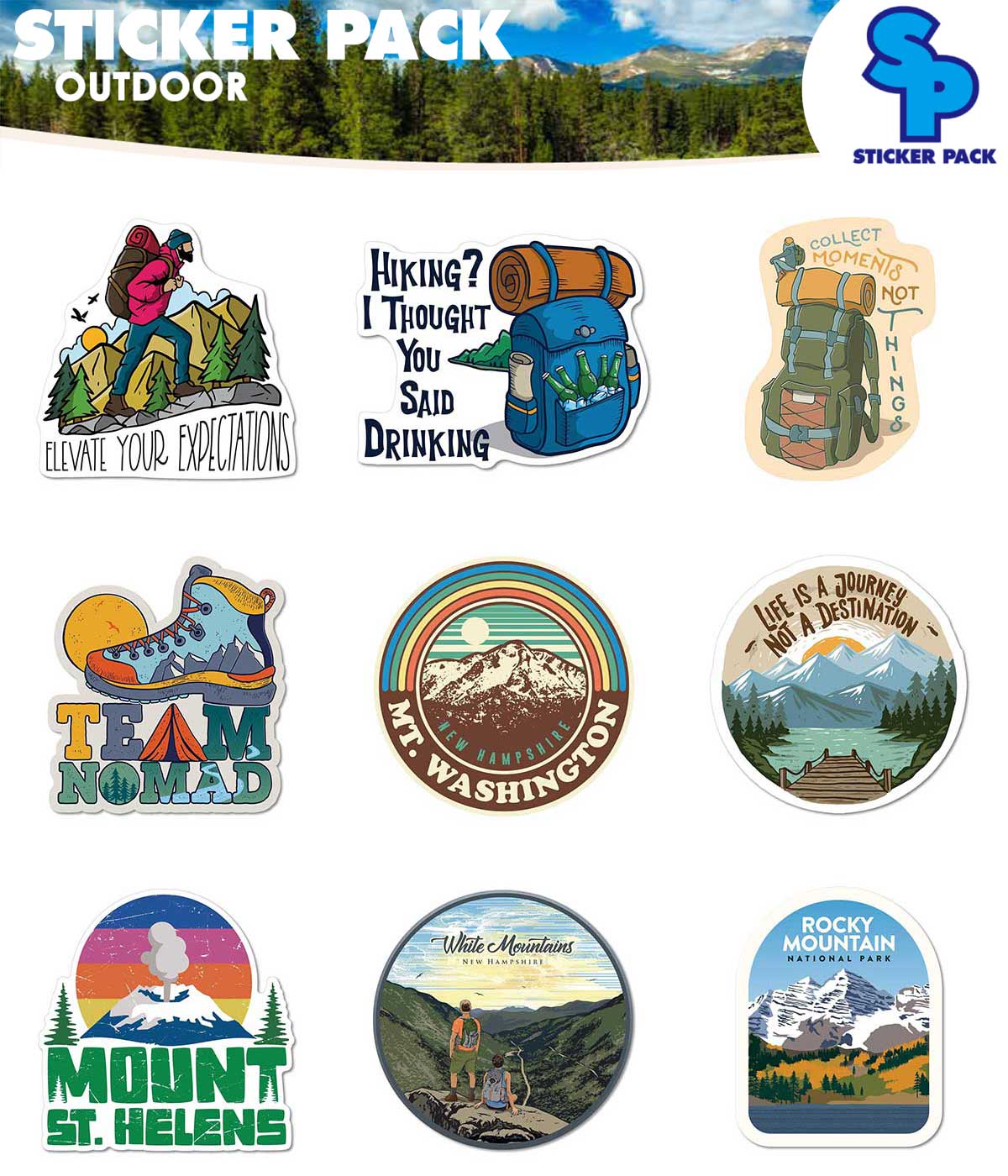 Rakuten - ステッカーパック アウトドアシリーズ2 Lサイズ STICKER PACK