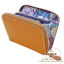 エルメス アザップ シルクイン コンパクト ゴールド×カシス エプソン×シルク シルバー金具 HERMES Azap Silkin CompactGOLD(37)/CASSIS(N5) Epsom/Silk Silver(4)
