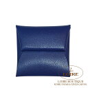 エルメス エルメス バスティア コインケース ブルーサフィール シェーブルシャムキア シルバー金具 HERMES Bastia Coin Case BLEU SAPHIR(73) Chevre Chamkila Silver