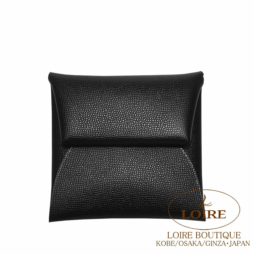 エルメス バスティア コインケース クロ ヴォー・マダム シルバー金具 HERMES Bastia Coin Case NOIR(89) Veau Madame Silverのサムネイル